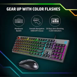 Teclado gamer HP KM300F 03