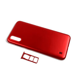Tapa Traser Con Bandeja Sim Samsung A01 Rojo