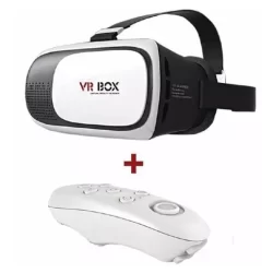 LENTES REALIDAD VIRTUAL 3D VR BOX + CONTROL REMOTO - Imagen 1