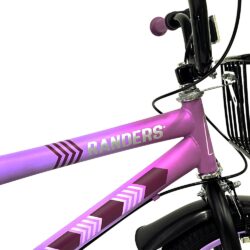 Bicicleta Randers Rodado 16 con rueditas y canasto Rosa - Imagen 3