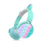 auriculares inalambricos pop it con orejas de gato luces 001