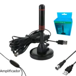 Antena Magnética Para Tv Digital Abierta HD Cable 5mt Con Amplificador USB - Imagen 1