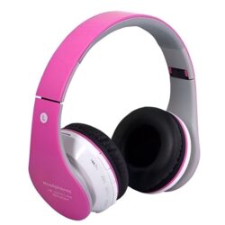 Auriculares Manos Libres Bluetooth Con Radio FM / AUX 3.5MM / MicroSD COLOR VIOLETA - Imagen 1