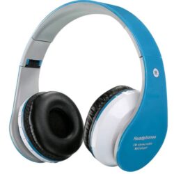 Auriculares Manos Libres Bluetooth Con Radio FM / AUX 3.5MM / MicroSD COLOR CELESTE - Imagen 1